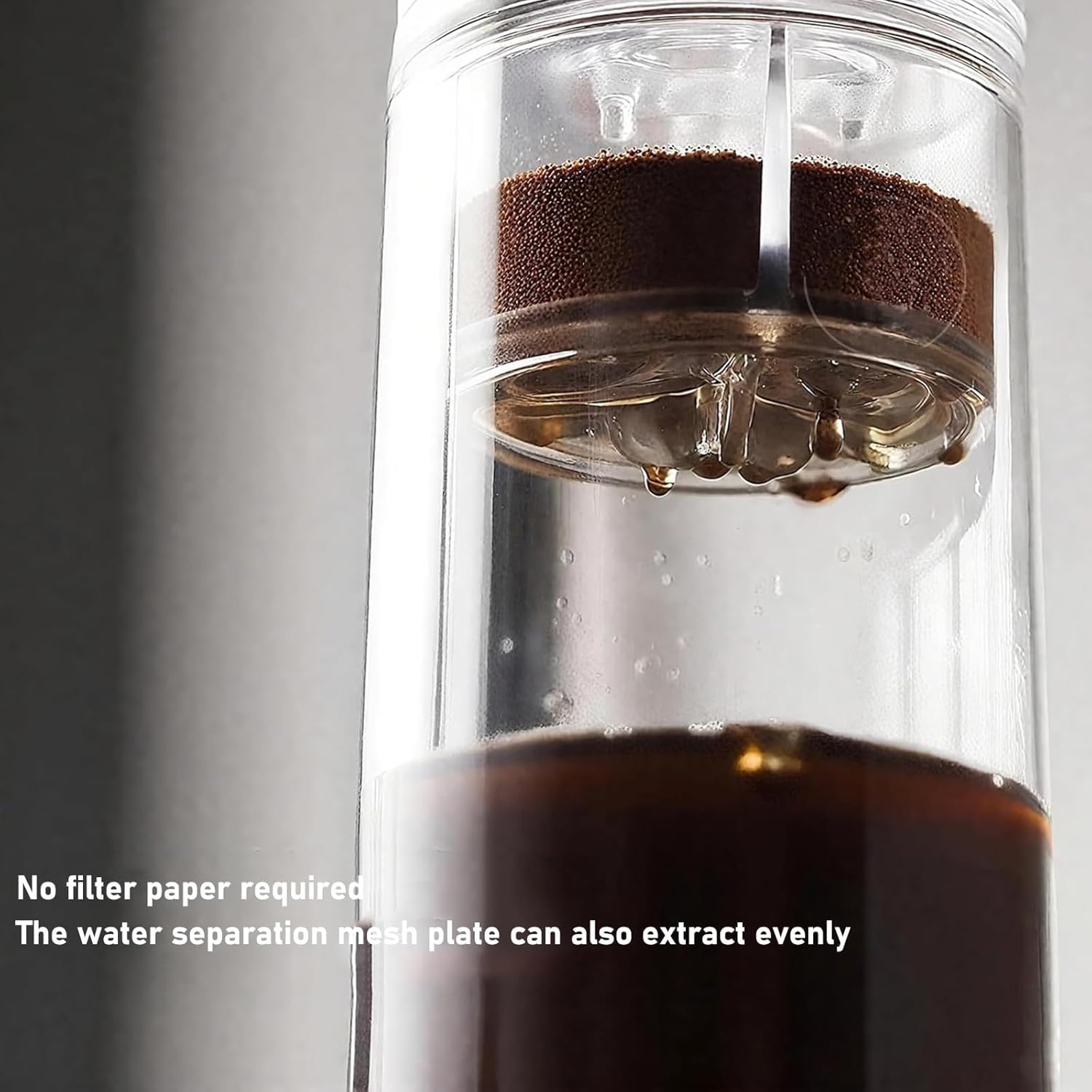 Cafetera De Goteo para Café Frío Y Café Cold Brew, Cafetera De Goteo Lento Tipo Torre para Cold Brew, Capacidad De 600 Ml, Caudal De Agua Ajustable, para Cafeterías, El Hogar Y La Oficina