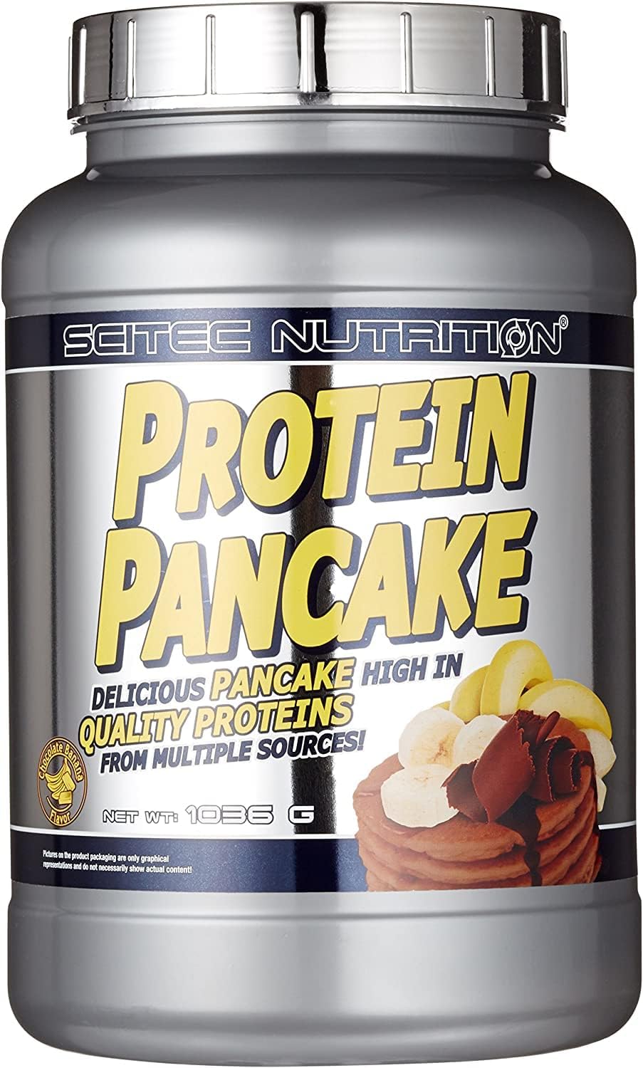 Scitec Nutrition Protein Pancake – Delicious, Fiber-Rich Breakfast Alternative – Palm Oil-Free – Source of Dietary Fiber, 1036 g, Chocolate-Banana