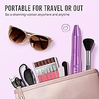 Vista 5 de Taladro de uñas eléctrico de 20000 rpm, compacto, portátil, Efile, profesional, manicura y pedicura, kit de taladro de lima de uñas para acrílico