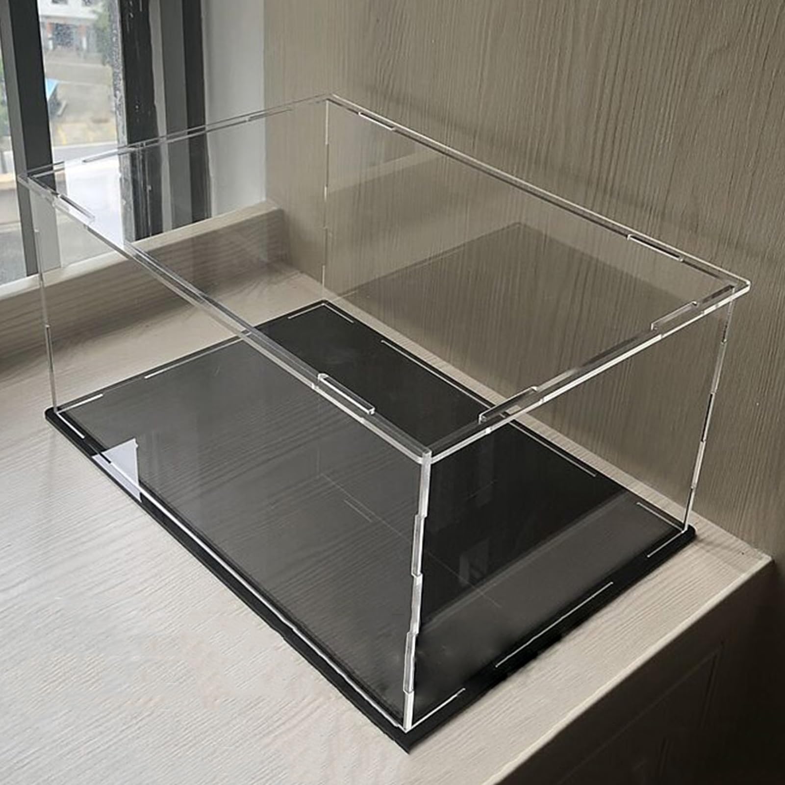Acryl Vitrine Schaukasten, Klar Acryl-Schaufenster, Zahlen Lagerung Arbeitsplattenwürfel, Sammlerstücke, Spielzeug, Modelle, Puppenhandwerk Staubdicht Schutzbox, Veranstalter (Color : Clear,