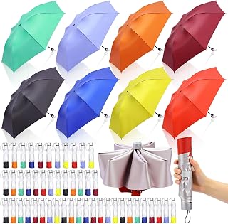 Eccliy Bulk Folding Umbrellas, Mini Travel for Rain UV Sun