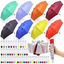Eccliy Bulk Folding Umbrellas Colorful Mini Travel Umbrella Pack for Rain UV Sun, Portable Windproof Lightweight
