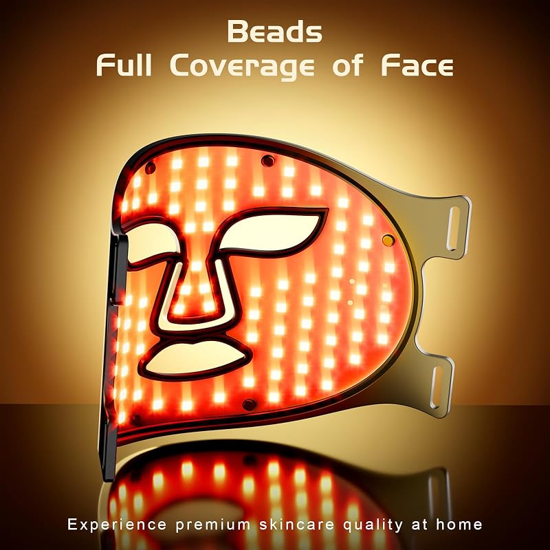 BNU Wireless Red Light Therapy Mask for Face with 4 Modes, Led Face Mask image 4