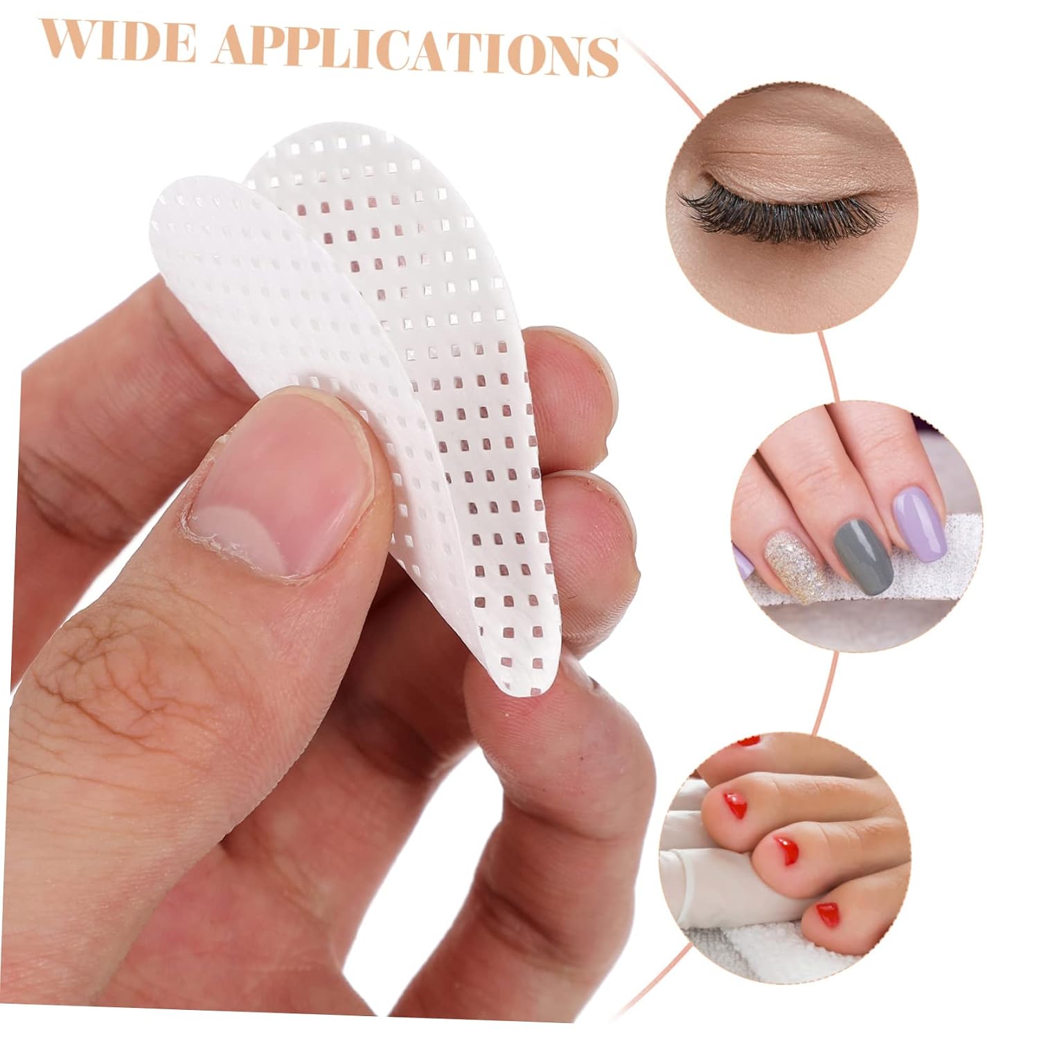 WOONEKY 200sheets Nail Polish Remover Wipes Heart Shaped Pads for Easy and Polish Removal Convenient Travel Box