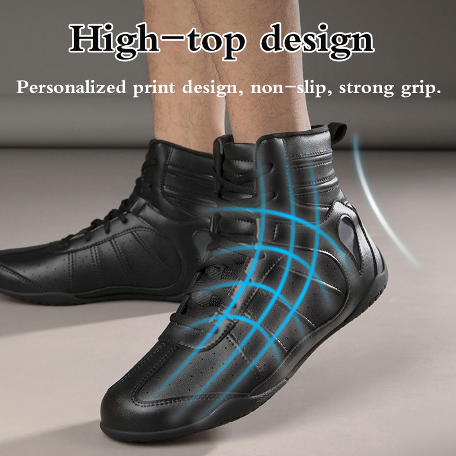 Botas De Lucha para Hombre,Zapatos De Lucha Antideslizantes,Zapatos De Boxeo Fitness,Zapatos De Lucha Unisexo,Liviablesy Transpirables,Flexibles,Confort,para Deportes,Combate,Wrestling