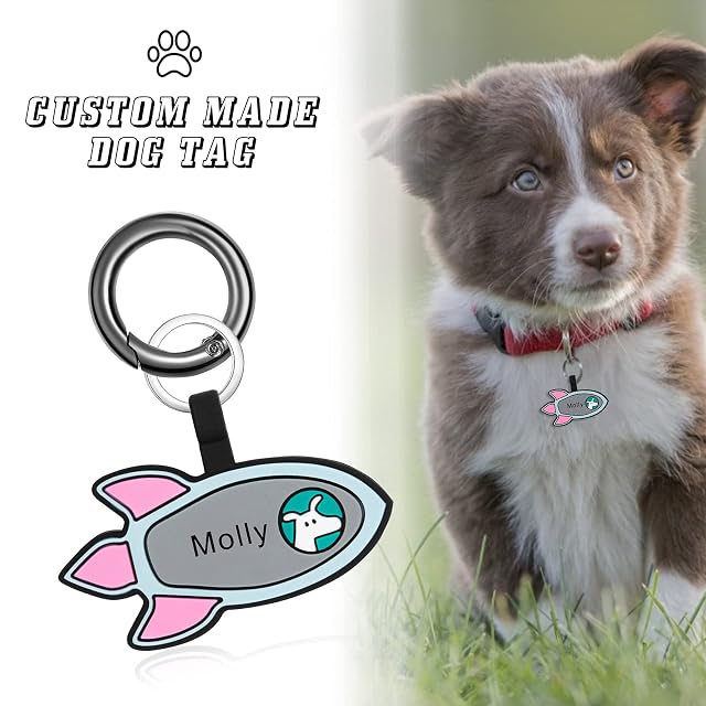 Foto 4 de 8 de jewelora Versión mejorada Escultura Placas de identificación para perros personalizar Etiquetas de ID…