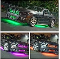 Vista 3 de LEDGlow kit de 10 luces ledes multicolor para bajos e interiores de auto
