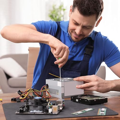 Miniatura 7 de Juego de 5 destornilladores magnéticos de bolsillo con clip, destornillador de cabeza ranurada pequeña, juego de herramientas para aparatos de