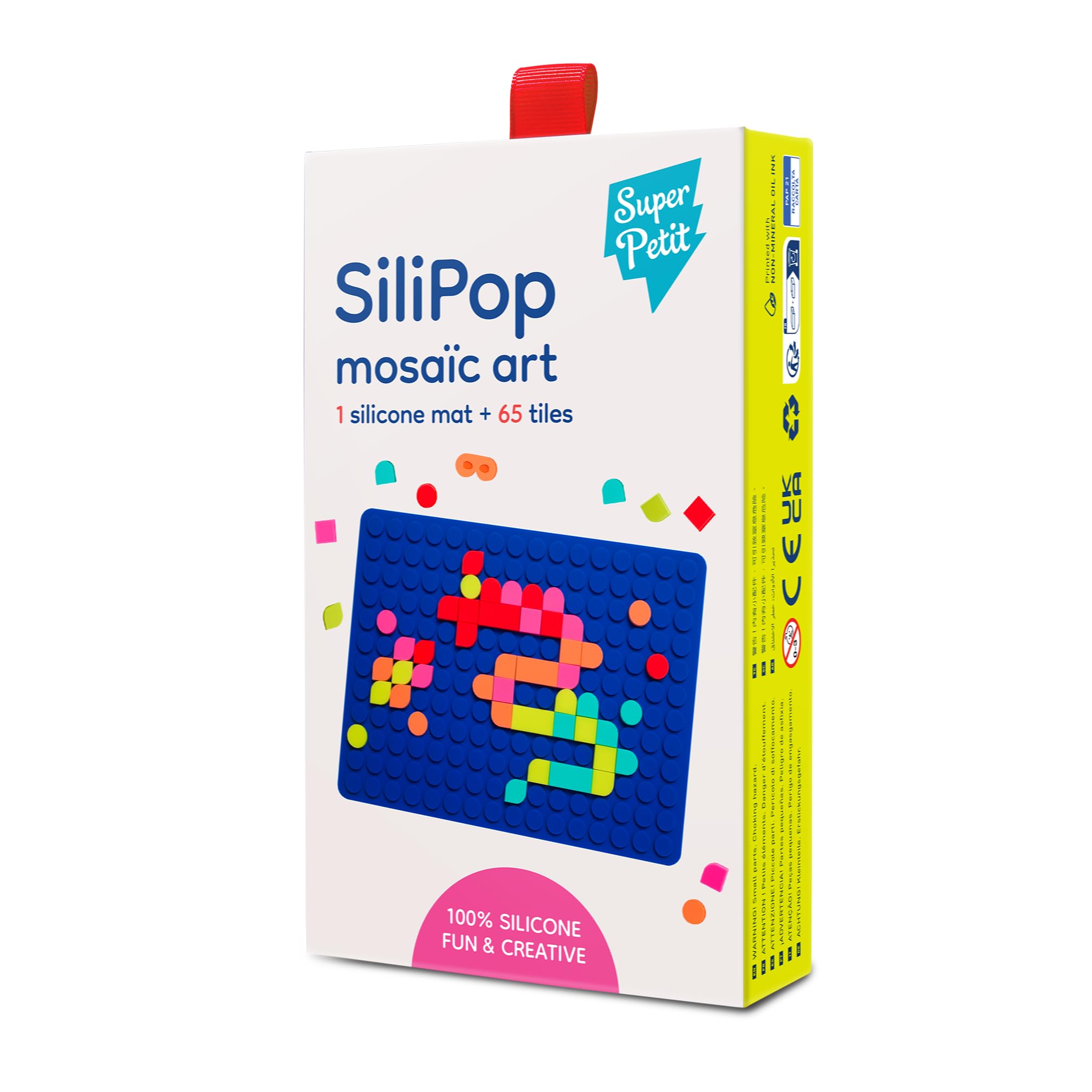 SUPER PETIT - SILIPOP MOSAICS CLIP ON - Mosaic Art - Infinite coloured creations - White - FROM 3 YEARS, Multi-Coloured - Image 2