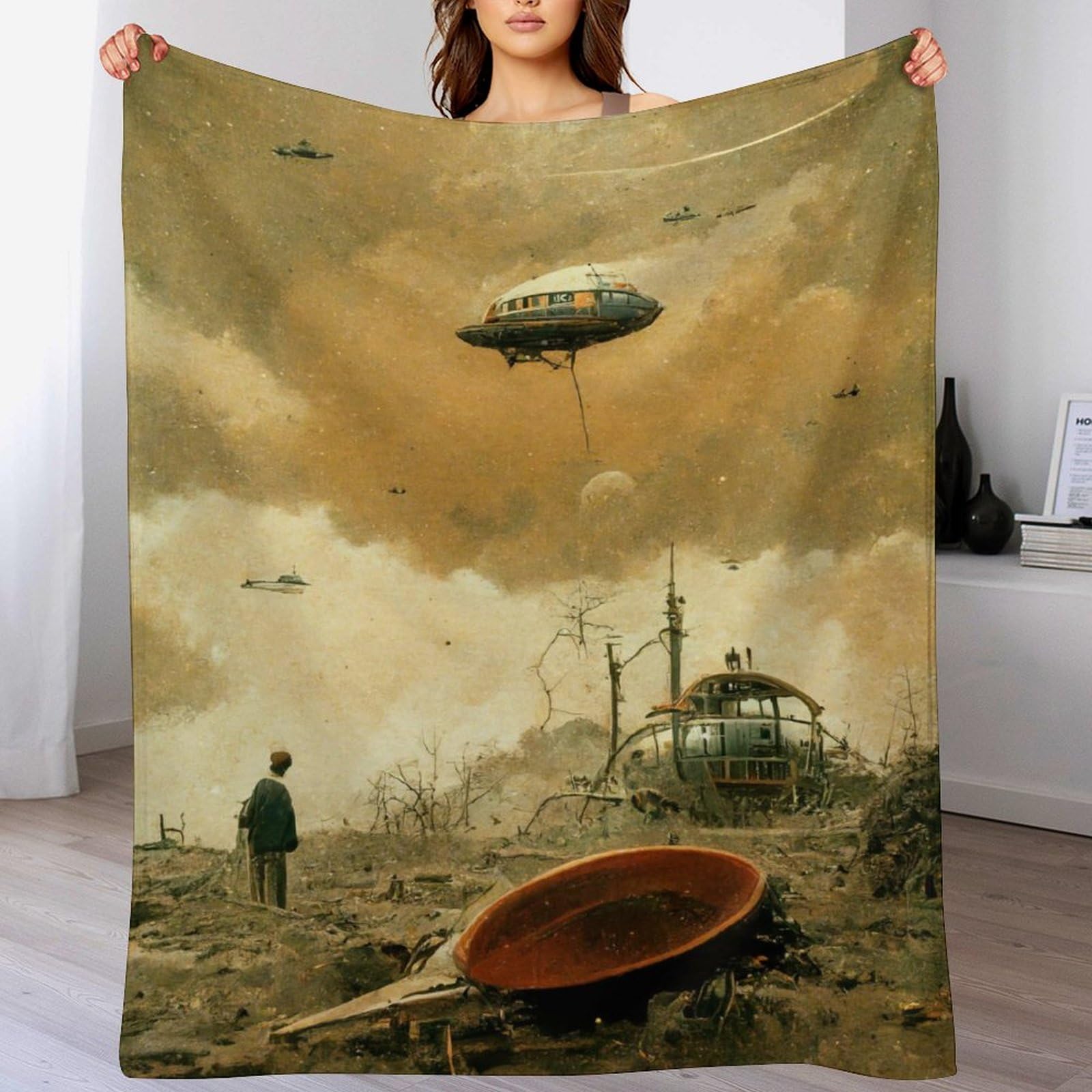 LLXXHH Alien Fallout Blanket Warm Adult Super Soft Blankets Anti-pilling Machine Washable Throw For Adults & Kids 130×180cm