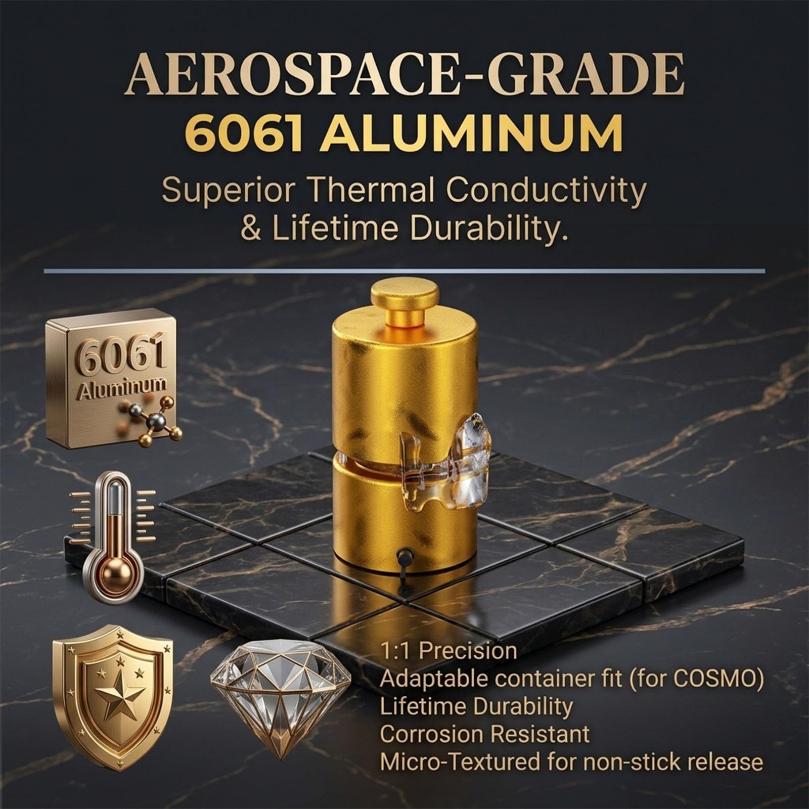 Accessorio Bar per Tifosi di Calcio: Pressa in Alluminio Aeronautico, Crea Ghiaccio a Calcio 60mm 70mm in 30s, Perfetto per Party Estivi e Celebrazioni dei Match(70mm)