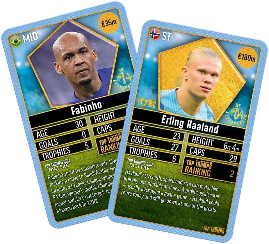World Football Stars Top 200 - Pack 3 Top Trumps Card Game