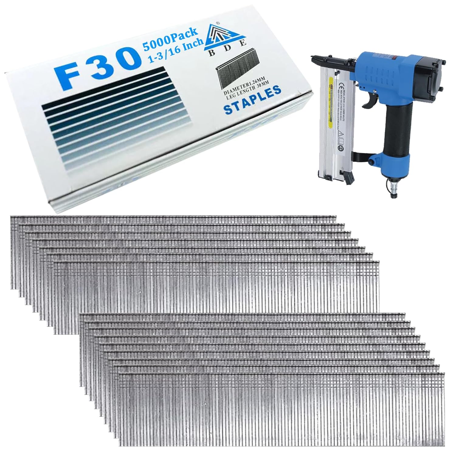 10000Pack F30 18 Gauge Brad Nails 13/16Inch, Heavy Duty