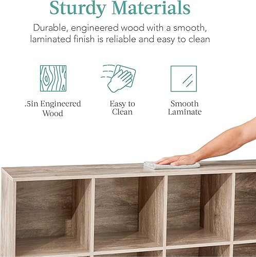 Miniatura 170 de Best Choice Products - Organizador de almacenamiento de 6 cubos, apertura de 13.5 pulgadas, estantería, estante de exhibición, personalizable con 3