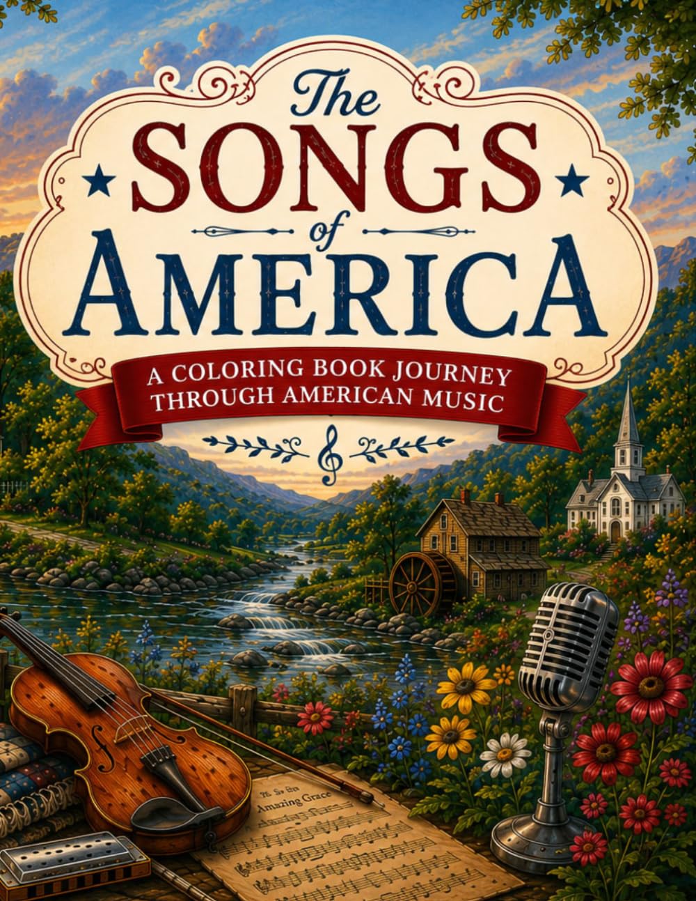 The Songs of America: A Coloring Book journey Through American Music