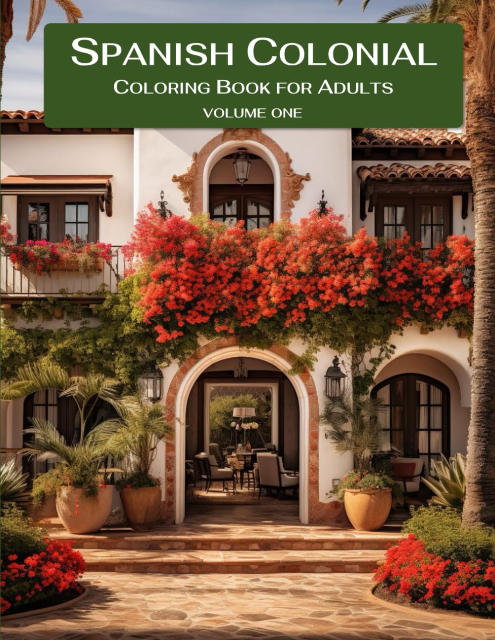 Spanish Colonial Homes Coloring Book for Adults Volume