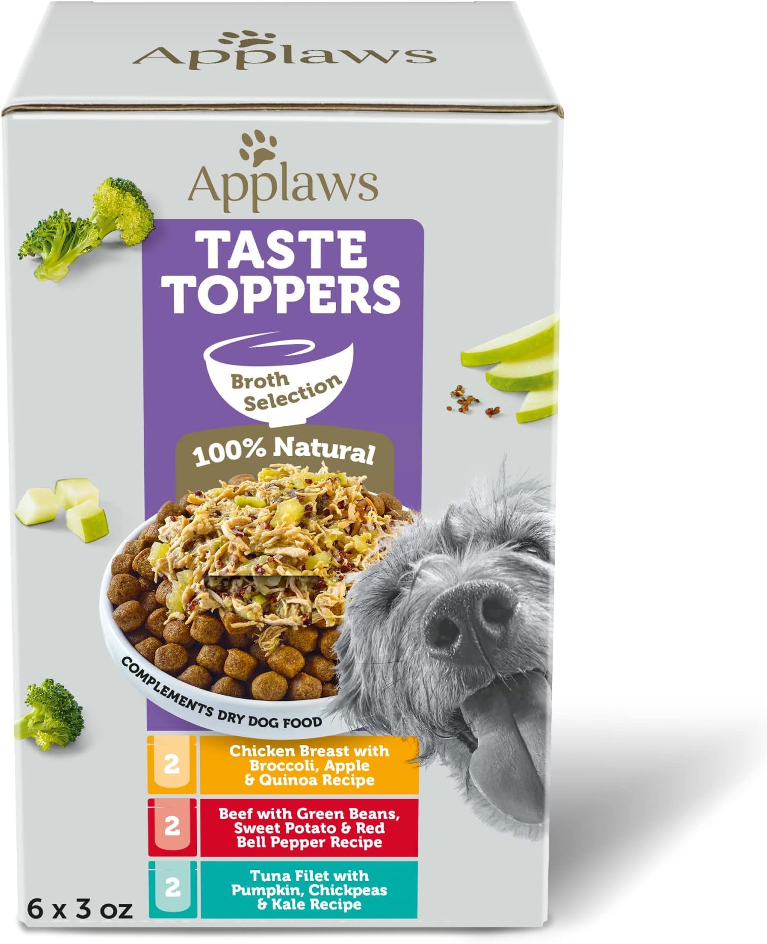 Taste Toppers Variety in Broth Wet Dog Food 6-Pack 3 oz Pouches