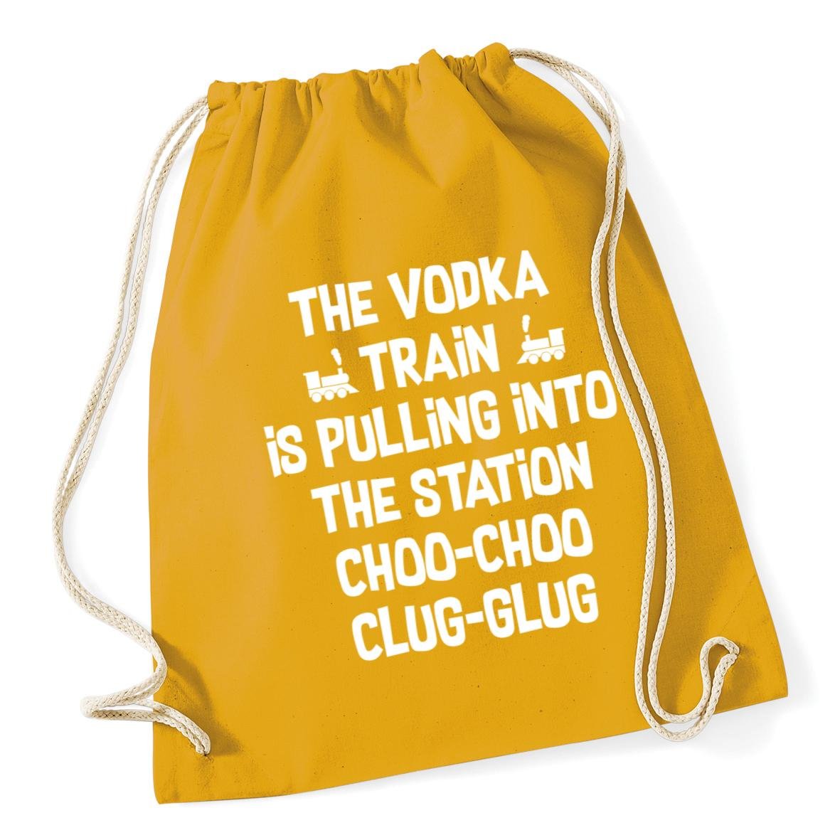HippoWarehouse The vodka train is pulling into the station choo-choo clug-glug womens Drawstring Cotton School Gym Kid Bag Sack 37cm x 46cm, 12 litres