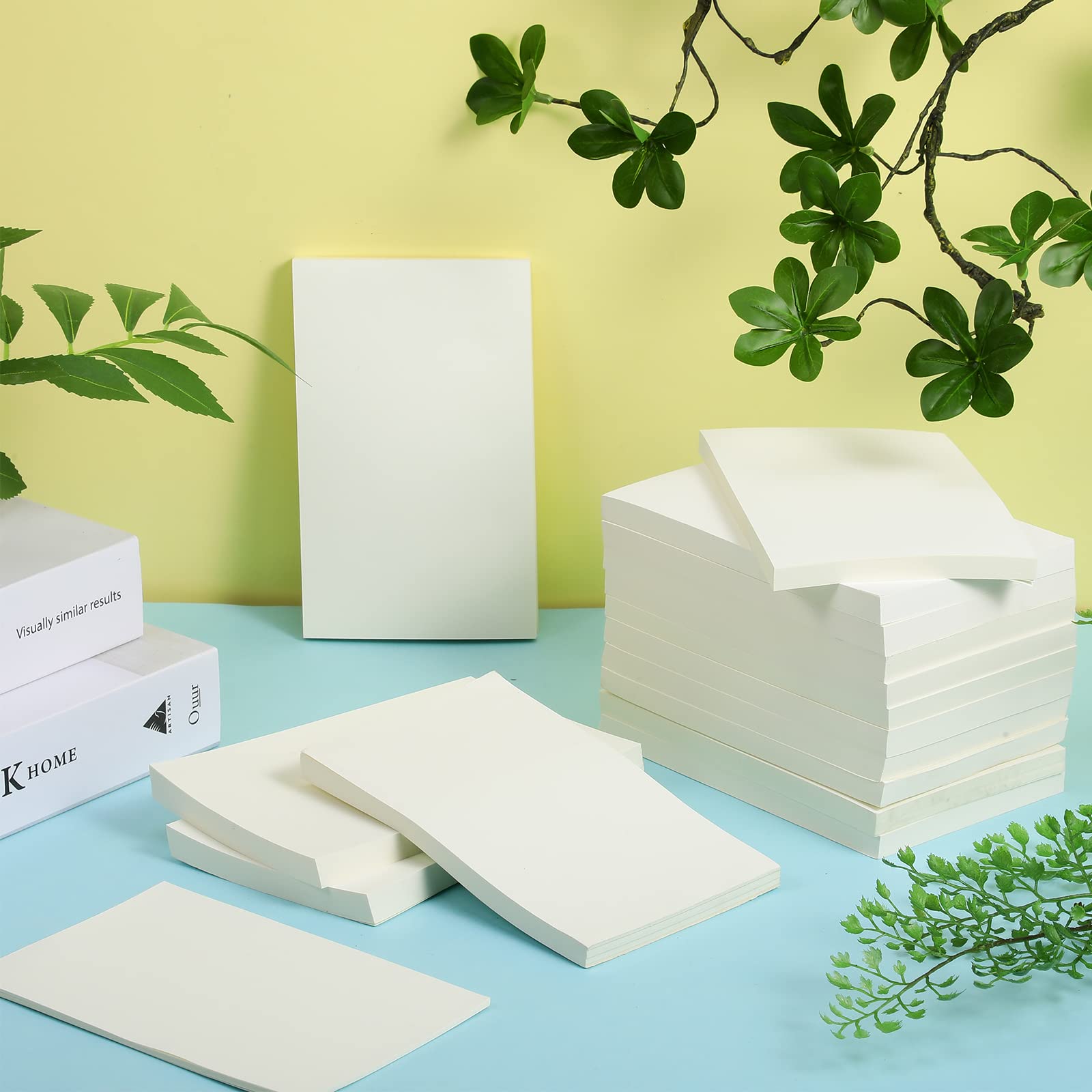 20 Packungen Notizblöcke, kleine Notizblöcke, blanko, Mini-Server, Notizblock, weißes Papier, Schreibblöcke für Zuhause, Büro, Schulbedarf