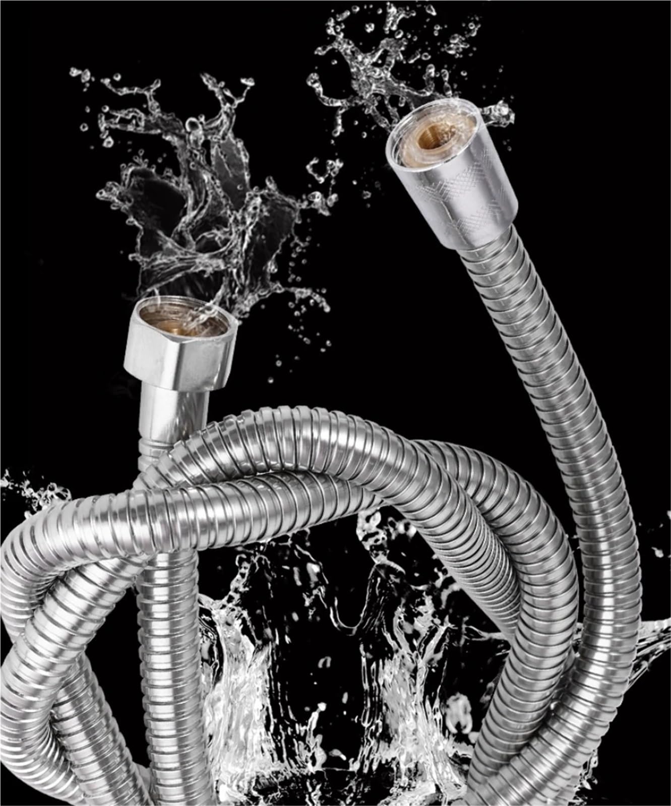 Manguera de ducha de acero inoxidable, larga, for baño, extensión de manguera de agua, tubería de plomería, cabezal de ducha, accesorios de baño, herramientas,Brazo extensible para ducha