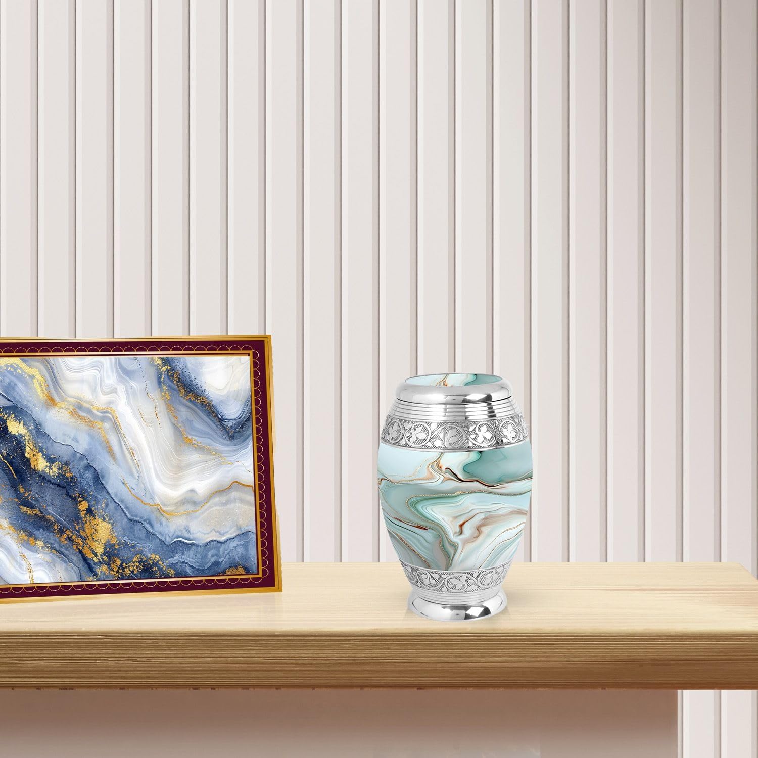 Jade Green Marble Urns for Ashes, Small Urns for Human Ashes Keepsake, Urn for Ashes for Women & Men, Cremation Urns for Human Ashes, Funeral Cremation Urns, Tiny Urn (Size - 3inch, 1 Pcs)