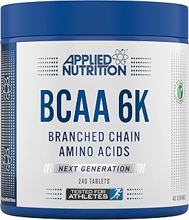 Applied Nutrition BCAA 6000mg Capsules - Branched Chain Amino Acids BCAA 6K, Leucine, Isoleucine & Valine, for Endurance, Performance & Recovery, Vegan (240 Tablets - 40 Servings)