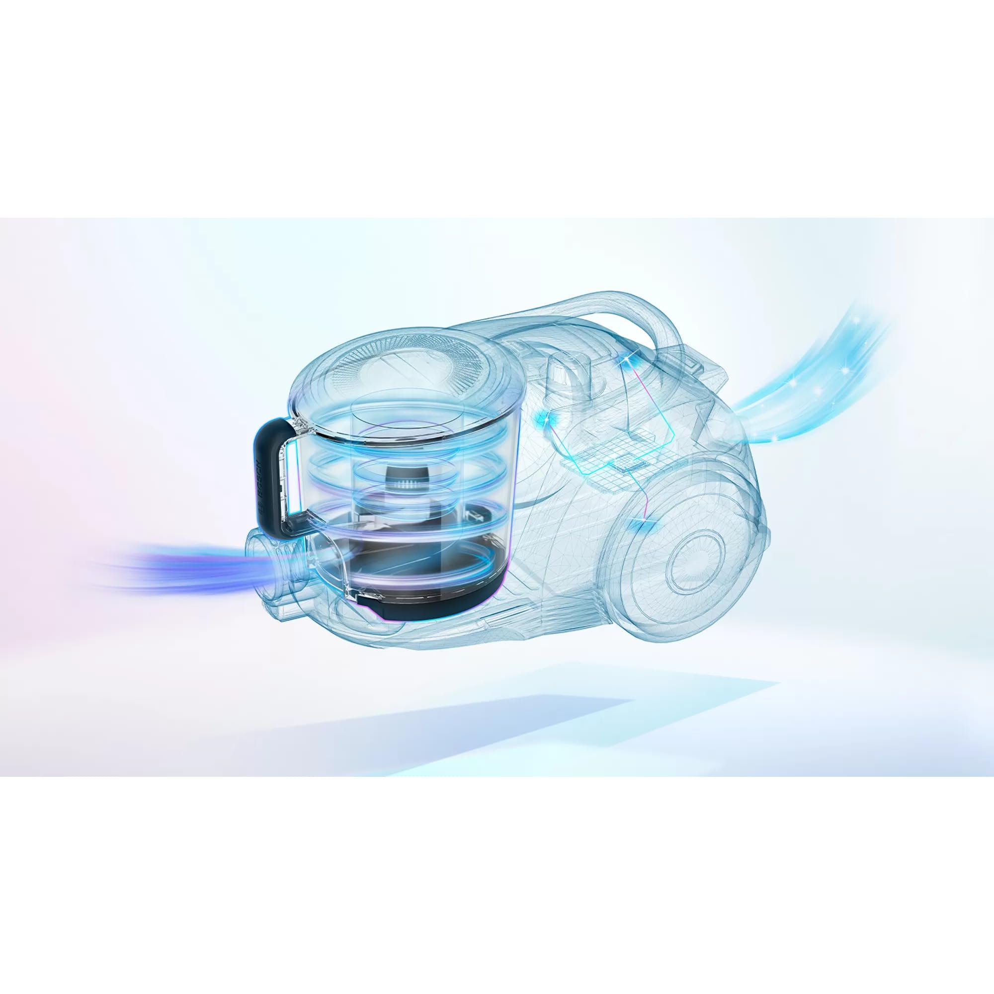 Bosch Aspirapolvere senza sacchetto serie 6 BGC41PET, ideale per peli di animali e persone allergiche, filtro igienico, garanzia motore 10 anni, per parquet, tappeti, piastrelle, ugello turbo