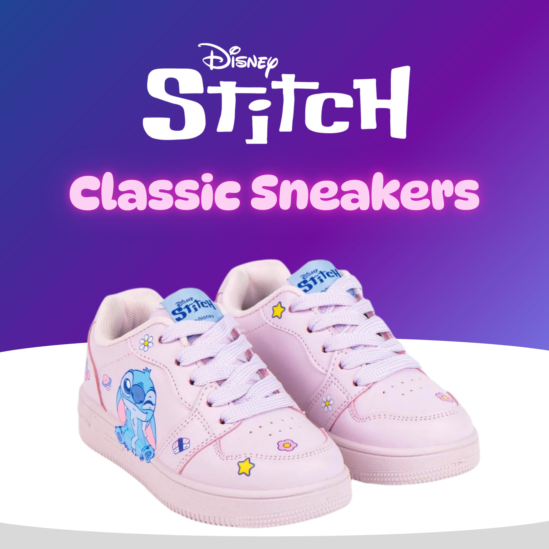 Disney Stitch Scarpe Ragazze, Calzature Bambini, Sneakers Classico, Confezione Inclusa, Taglie EU 30 a 35