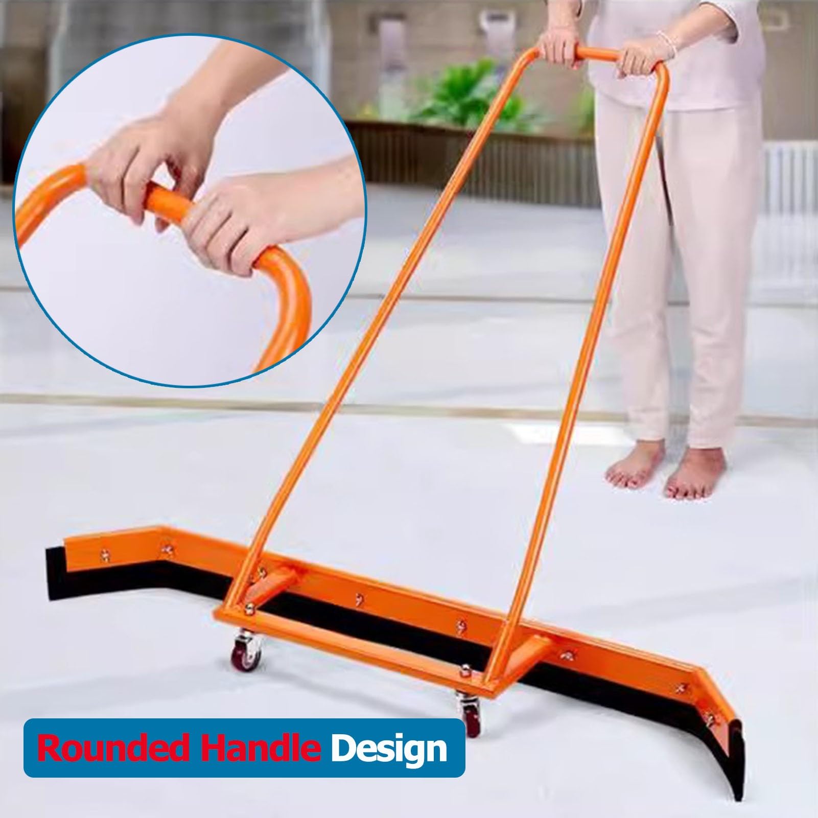 Escobilla de goma pista de tenis Pro Escoba De Goma Para Pista De Tenis, Aluminio Muy Resistente Escoba Secadora Para Pista De Tenis/ Escobilla De Goma Para Quitar El Agua Del Suelo Barredora Con Rued