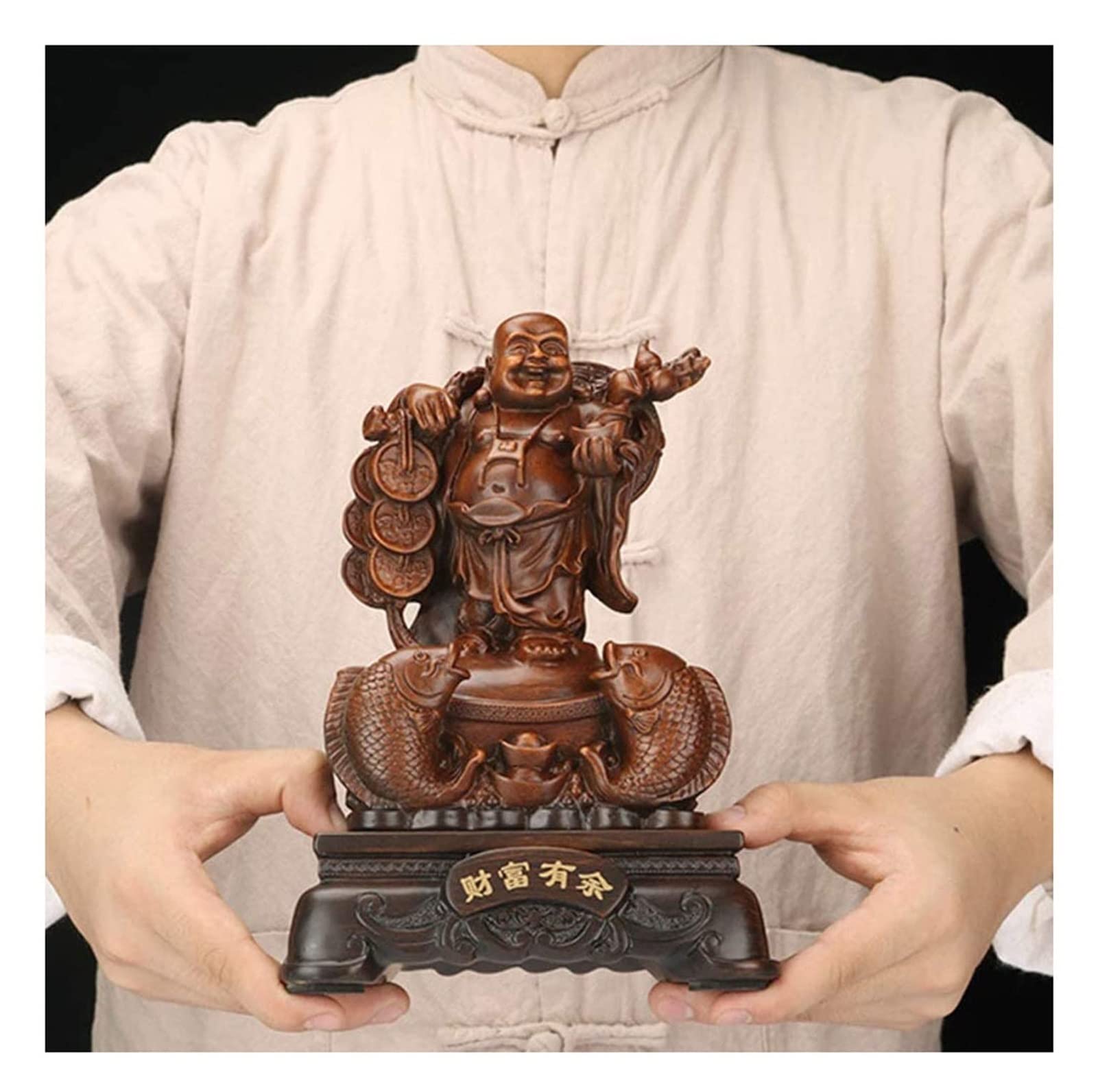 Do nauki grafika figurka dekoracyjne ozdoby rzeźby statuetka ozdoby figurka dekoracja domu Feng Shui ozdoby buddy do domu, śmiejący się figurki Buddy dekoracja domu biura błogosławieństwo