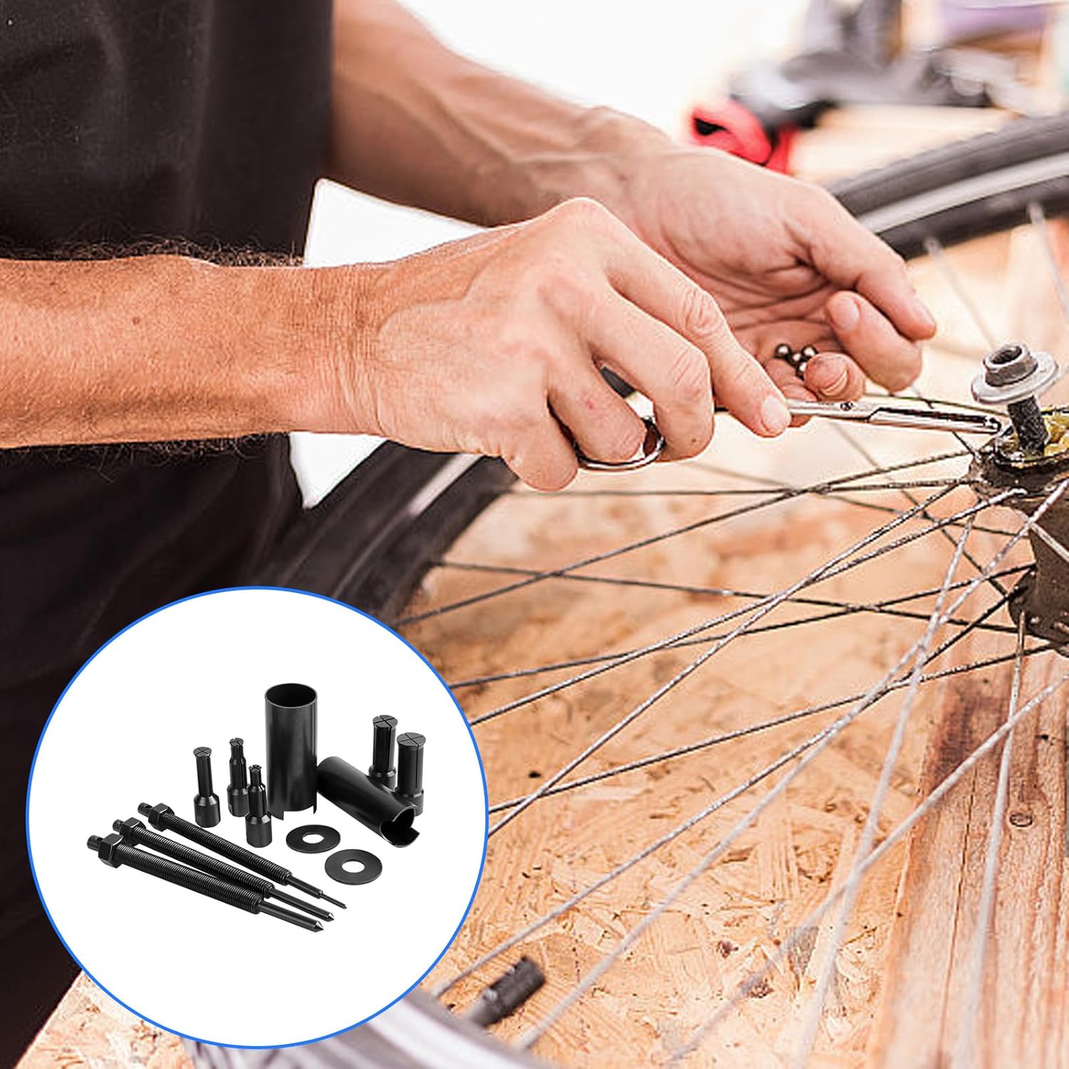 12pcs Motorcycle Bearing Puller Set Motorcycle Removal Tool Upgrades Perfect for Garage & Outdoor Repair Tasks Rusts Remover