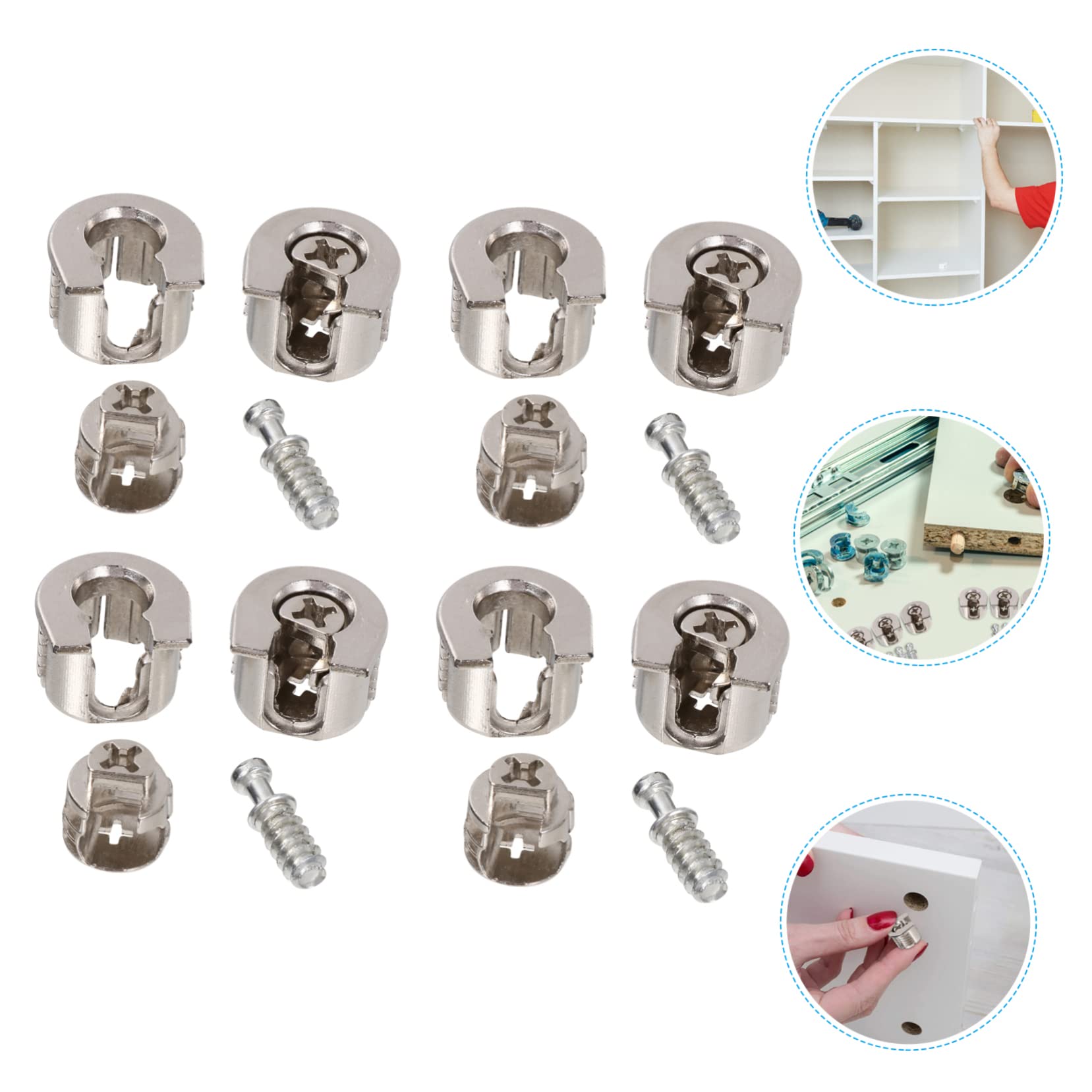 Zerodeko 3 set Supporto Per Scheda Tre In Uno Per Interni Per Mobili Accessori Connettori Per Mobili Ferramenta Connettore Per Pannello Di Mobili Ferramenta Per Mobili 10 pezzi * 3