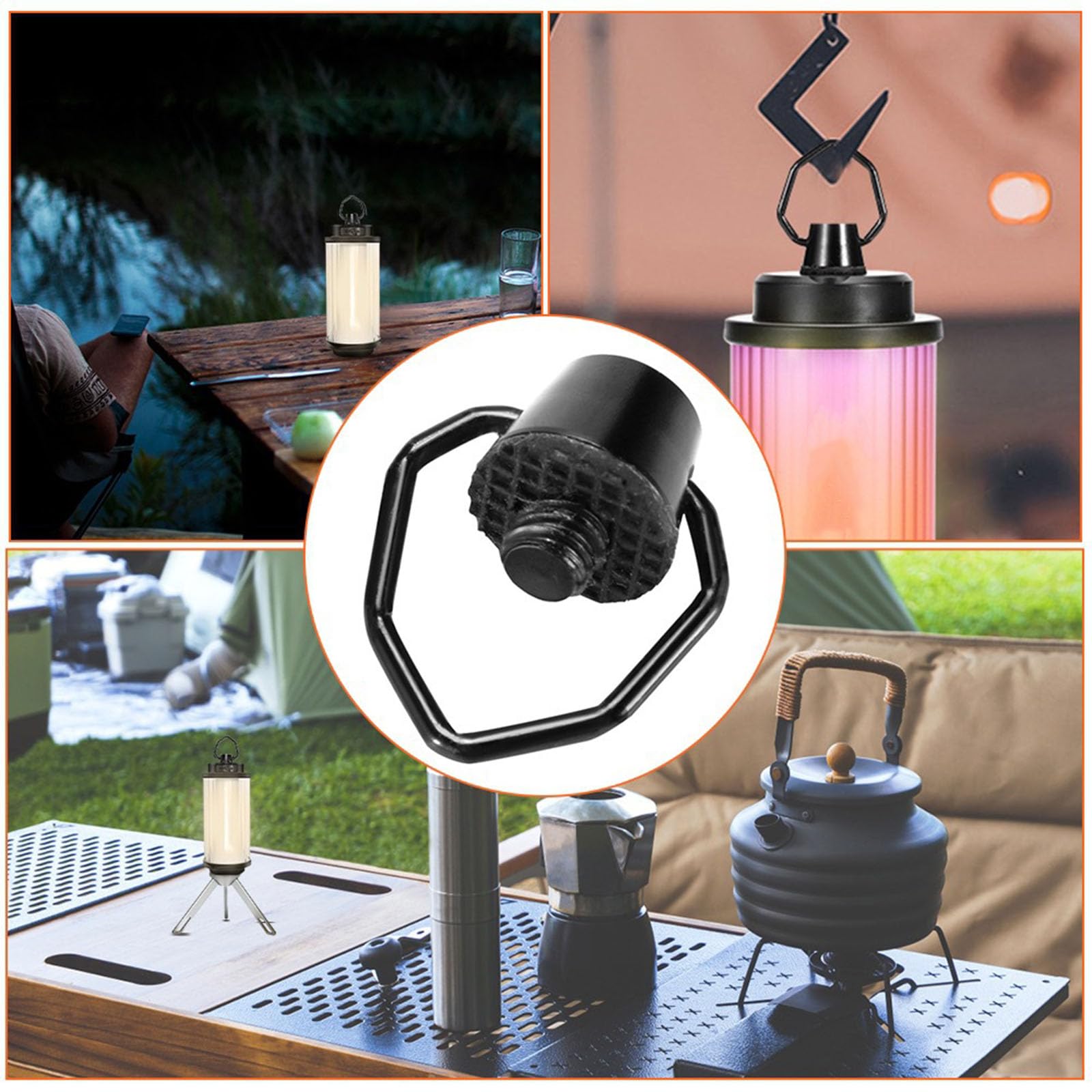 JzcsdkSIL 1/4 Camera Screw for Quick Release Plate Metal Hook Screw Tripods Mount Screw Camping Lamp Hanging Camping Light Metal Screw