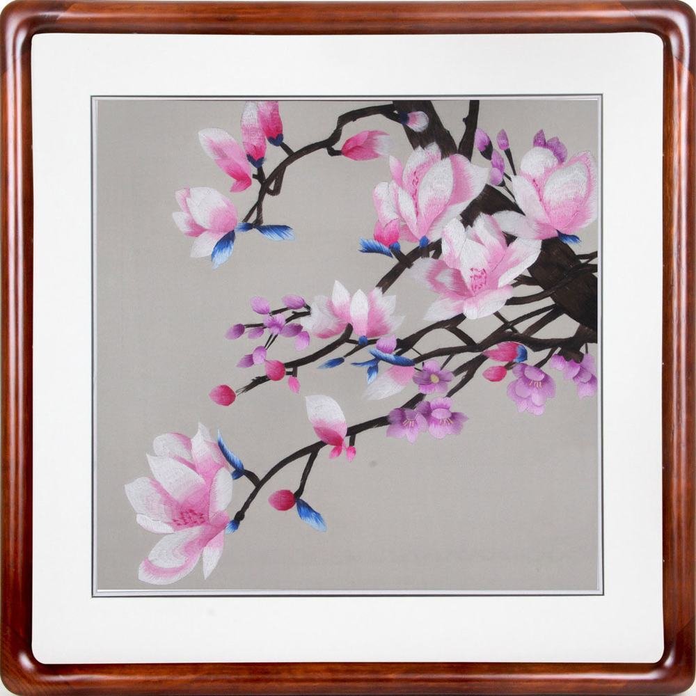 Broderie en soie ZSH Décoration rose une idée de cadeau d'exception