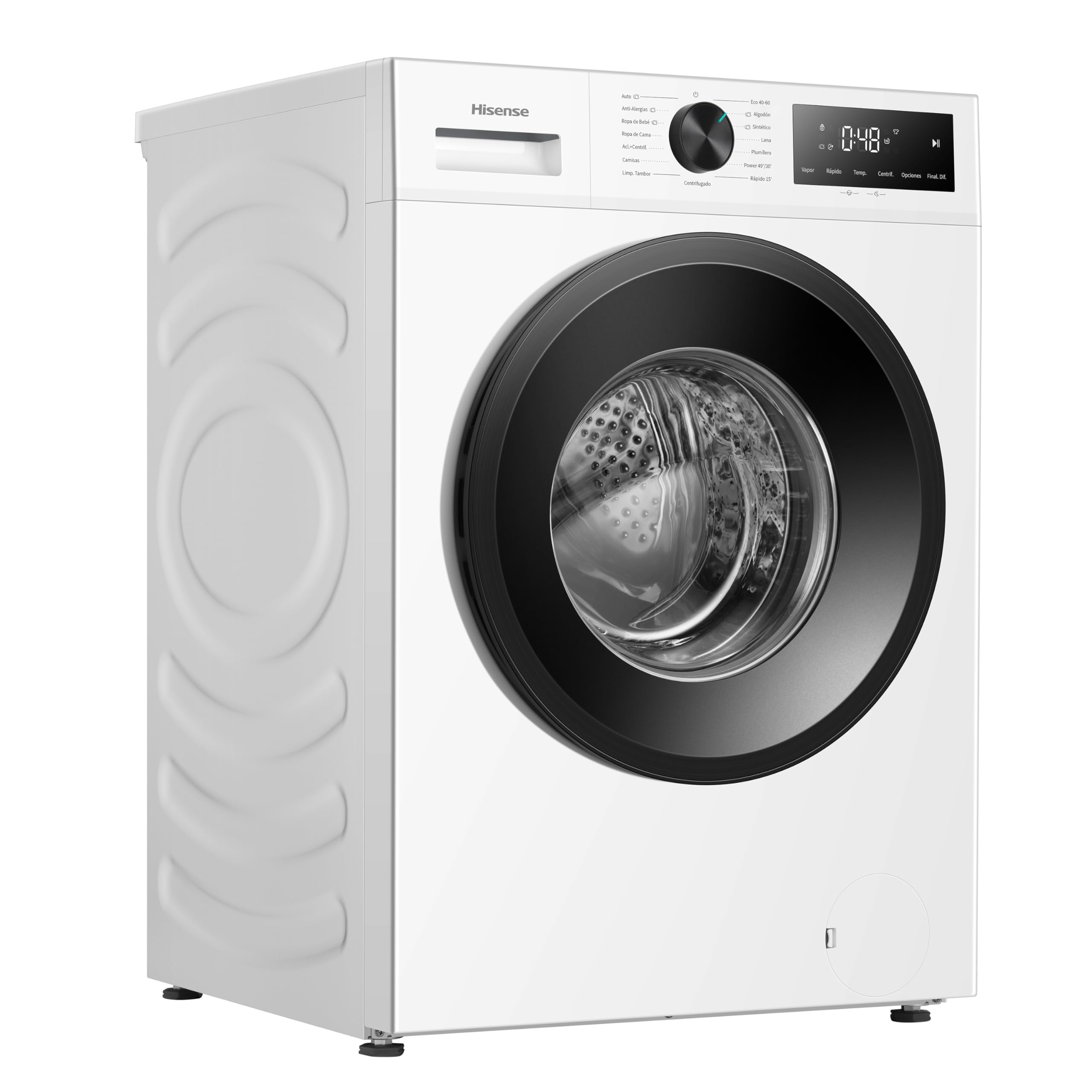 Hisense WF1I1142BWL - Lavadora 11 Kg, 1400 rpm, Clase A, Fondo 59cm, Lav. Power 49’ y Rápidos 30' y 15', Dispensador Automix, Lavado Auto Wash, Antiarrugas, iFit™ Fondo Optimizado, Vapor 99,9%, Blanco