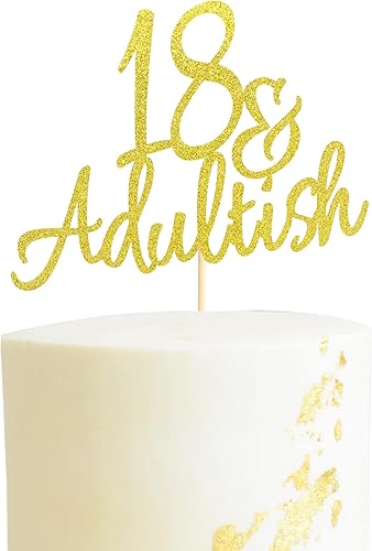 Vista 25 de Decoración para tartas de 18 y adultos, 18 y palillos para pastel de 18 años, decoración de pastel de cumpleaños de dieciocho años, suministros