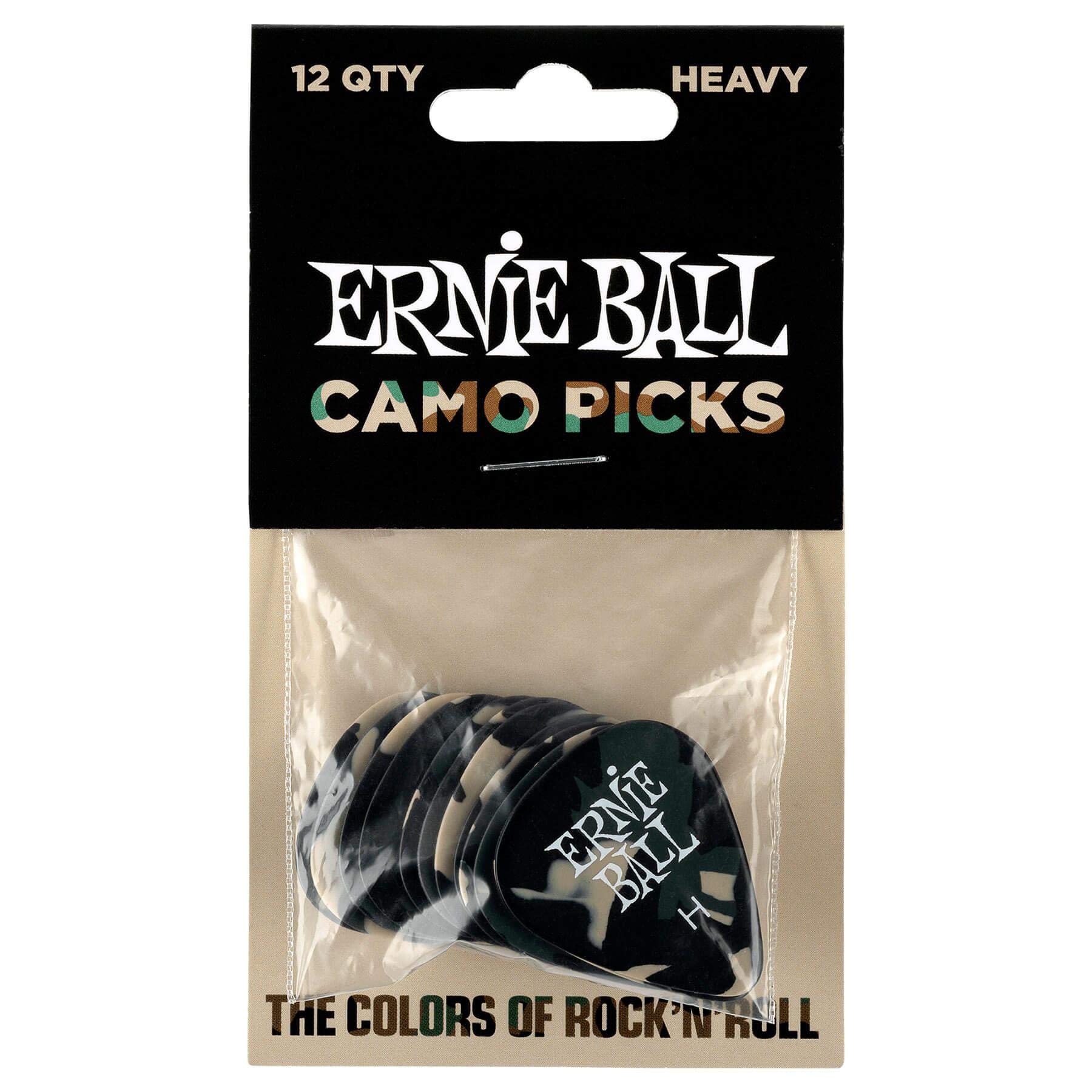 Amazon | Ernie Ball 迷彩柄ピック 12個パック - ヘビー9223 | ピック