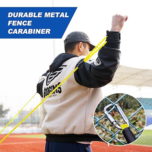 Miniatura 6 de Bandas de resistencia para lanzadores, equipo de entrenamiento de béisbol y softbol para mejorar la fuerza del brazo y el entrenamiento de