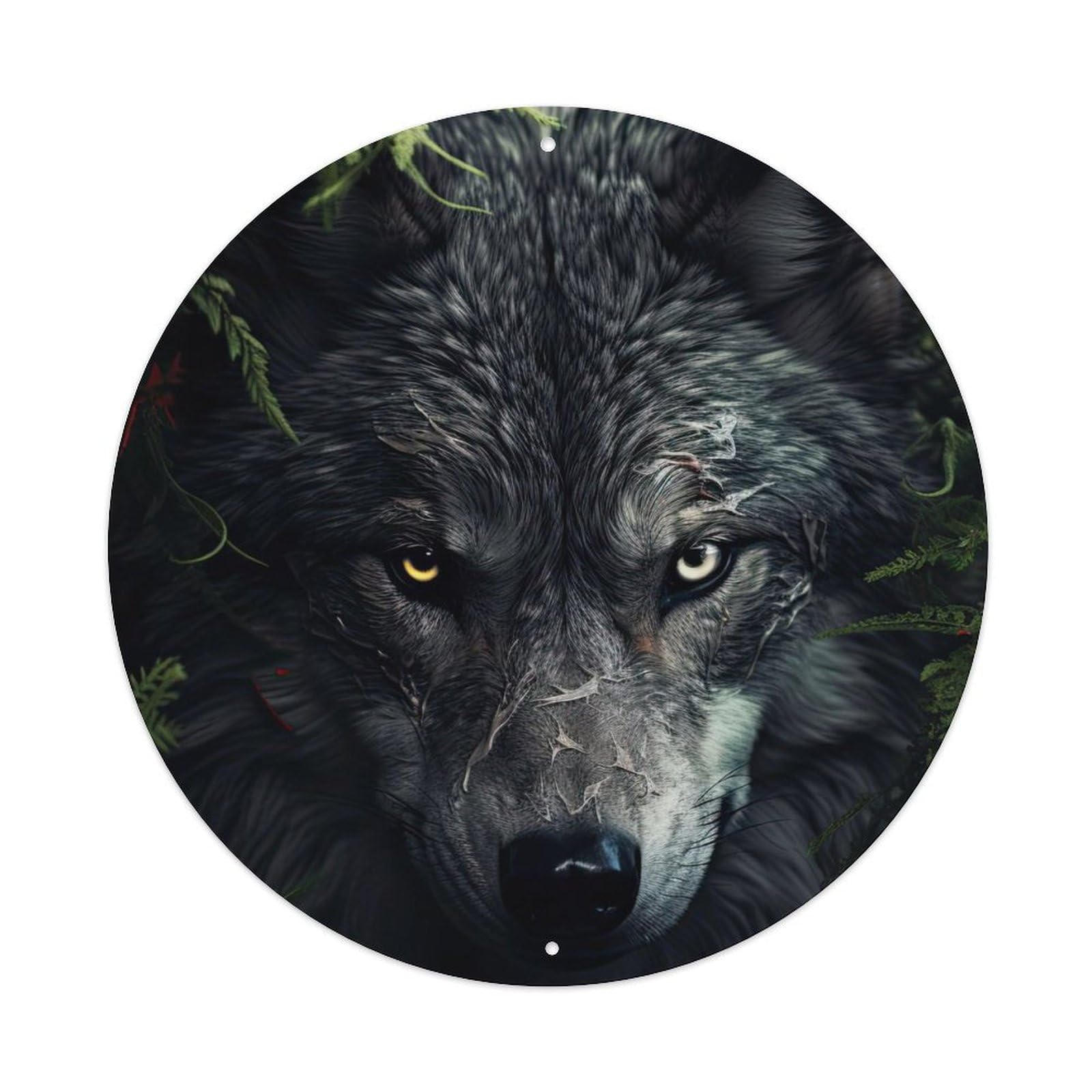 Wolf Art Animals Vintage Metal Tin Sign Plaque Wall Decor for Cafe, Club Bar, Office, Garden Metal Poster 8x8Inch