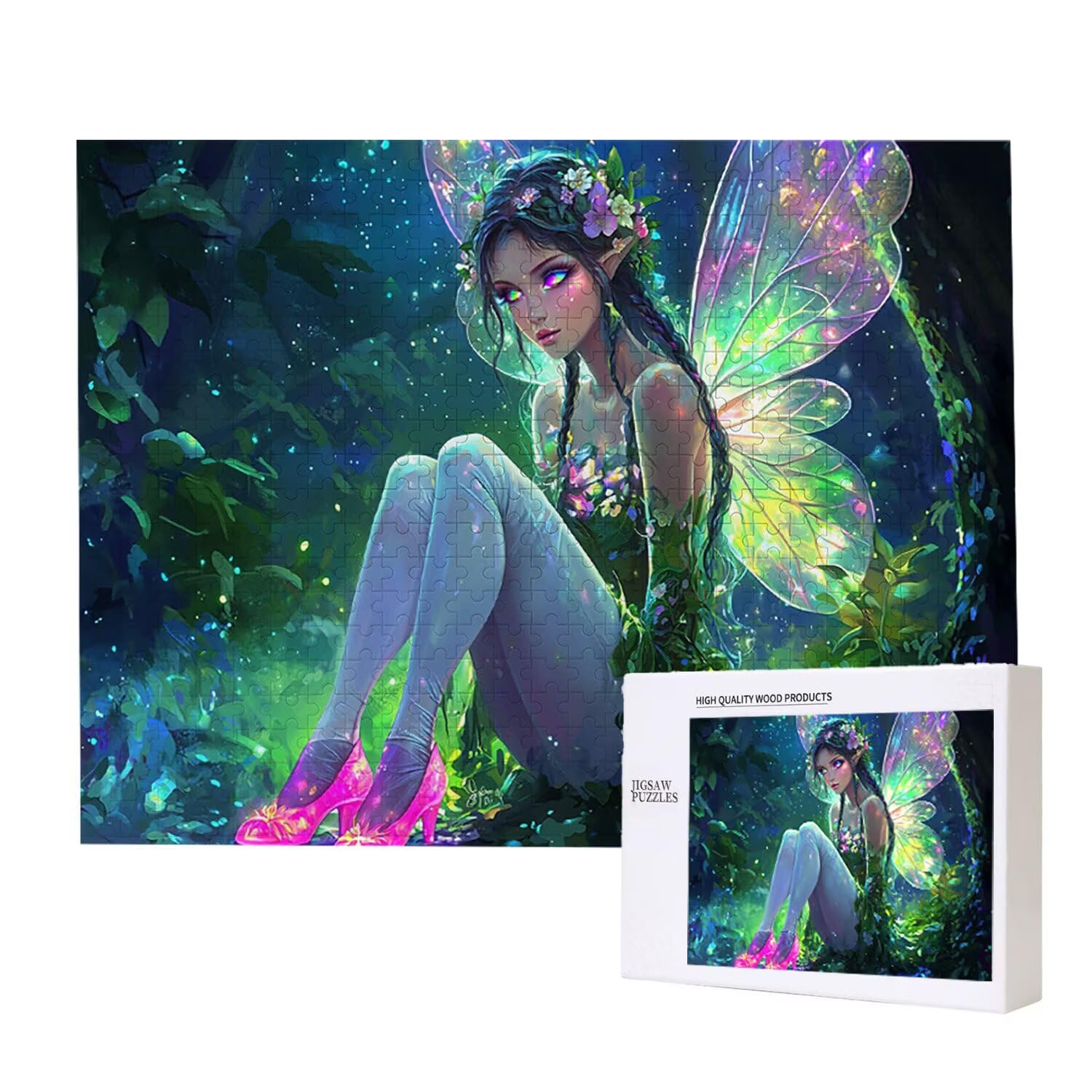 1500 Pezzi di Puzzle, Elfi della foresta1500 Pezzi di Puzzle per Adulti, Regalo di Anniversario, Regalo di Natale, Decorazione Della Casa, Prevenzione Della Degenerazione Cerebrale Negli Anziani v717