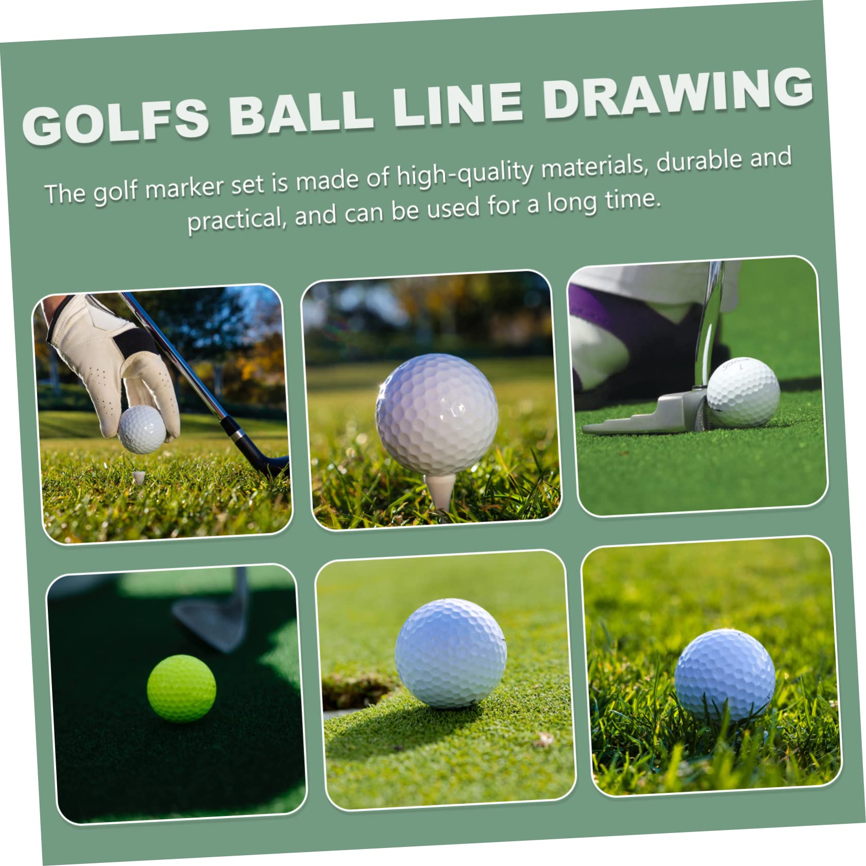 Abaodam Golf Markierungsset mit Hochpräziser Golfball Marker mit Farbmarkern und Klips für Optimale Ausrichtung und Einfache Anwendung Beim Golfspiel