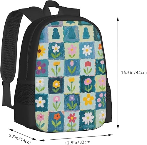 Miniatura 3 de Cute Cartoon Flowers Notebook Backpack Fits 15 Inch Laptop Work Backpack Backpacks For Computer