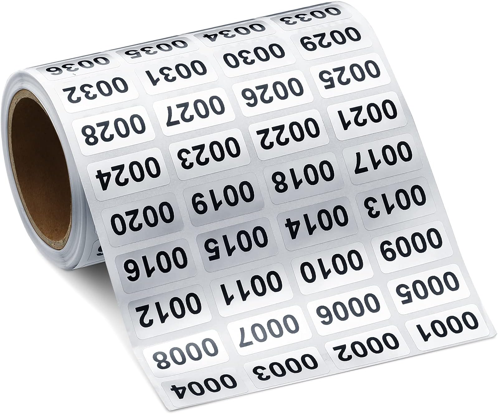 Zonon 001-2000 Pieces Inventory Number Sticker Labels Self Adhesive Waterproof Labels Vinyl Consecutive Number Stickers for Indoor, Outdoor, Storage, Classification, Supplies, 0.39 x 0.78 Inch