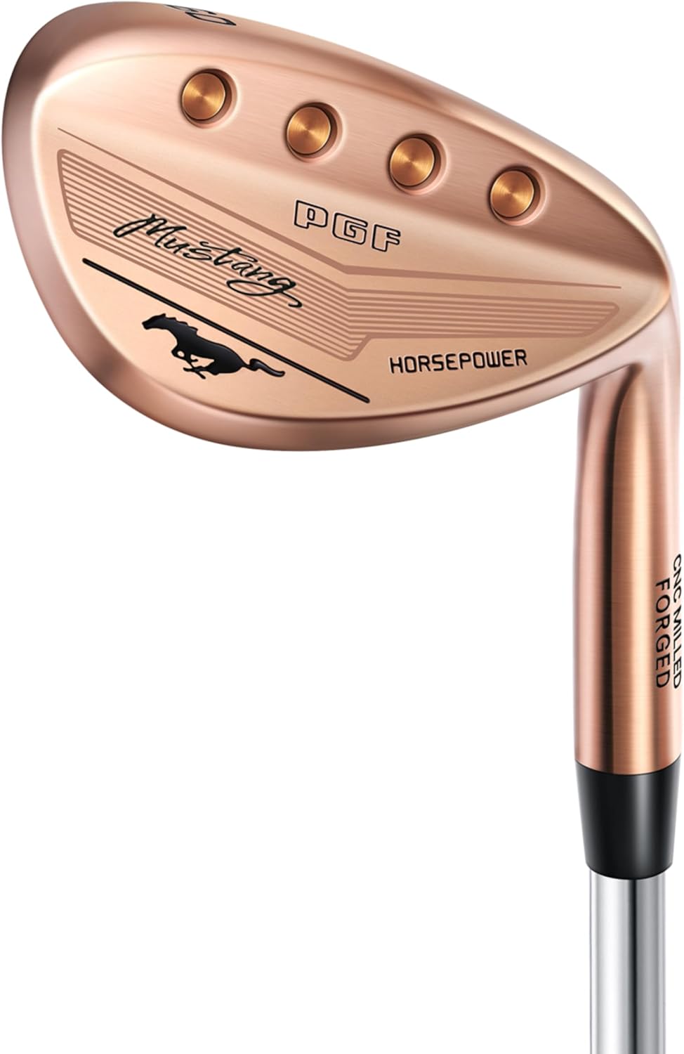 PGF Mustang Full Face Milled Forged High-Toe Golf Wedge Set for Men Right Color?Rose Gold Regular 50 Degree