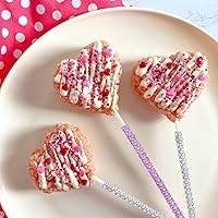 Vista 4 de 25 palitos de papel brillantes para tartas, palitos de piruleta con diamantes de imitación con brillantina, soporte para dulces para chocolate