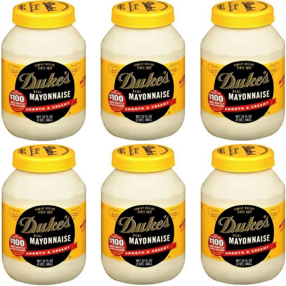 Duke's 2 Piece Real Mayonnaise, 32 Ounce (32 Ounce (Pack of 6))