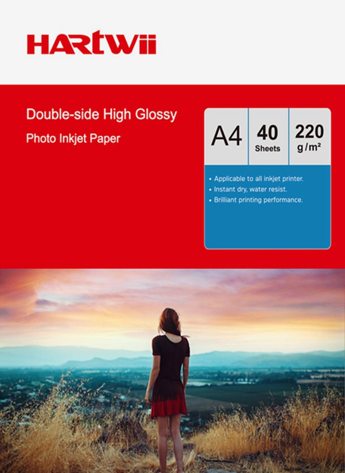 100 Sheets A4 220Gsm Two Sided High Glossy Printing Photo Paper Inkjet Paper