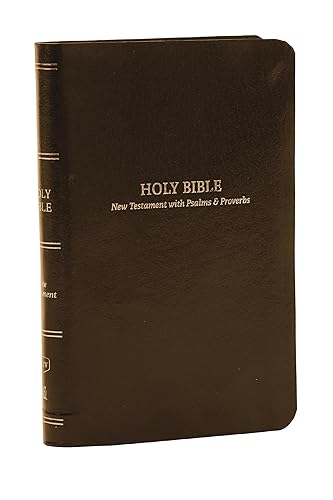 KJV Holy Bible: Pocket New Testament with Psalms and Proverbs, Brown Leatherflex, Red Letter, Comfort Print: King James Version