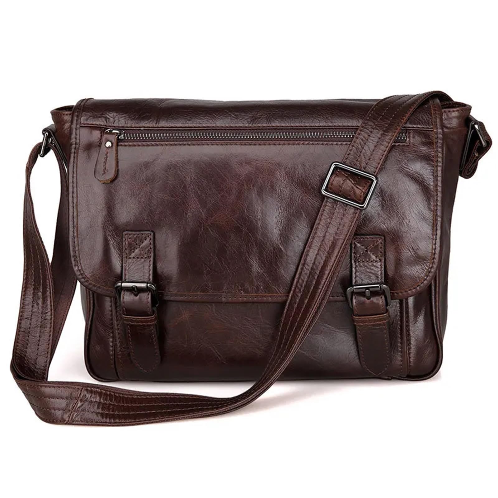 Bandolera De Cuero Genuino Encerado Al Aceite, Bandolera De Cuero For Hombre, Bandolera Informal