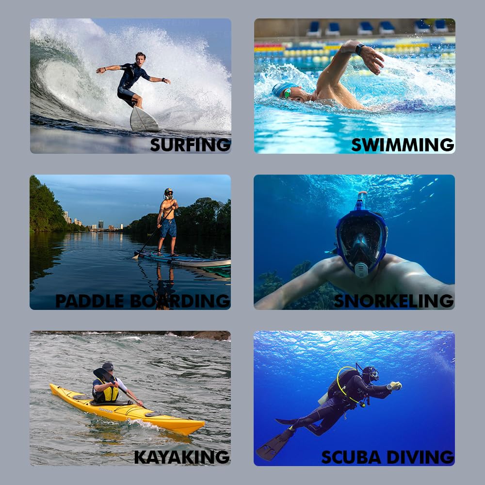 Sikma Muta da uomo in neoprene da 3 mm per surf, immersioni, a maniche corte, con cerniera posteriore, flessibile e confortevole, perfetta per nuoto, immersioni subacquee, snorkeling